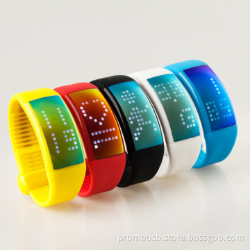 personalized 3D LED watches smart Usb multifunction pedometer